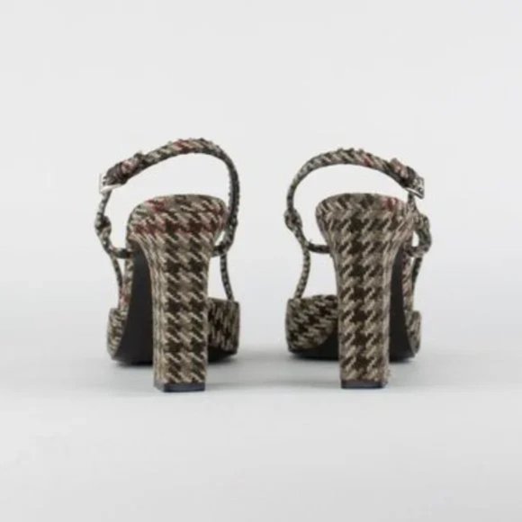 Prada Houndstooth Sling-Back Heels - Picture 4 of 10